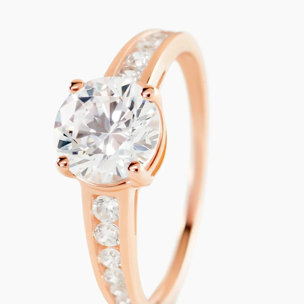 Bague Tatjana Or Rose Oxyde De Zirconium