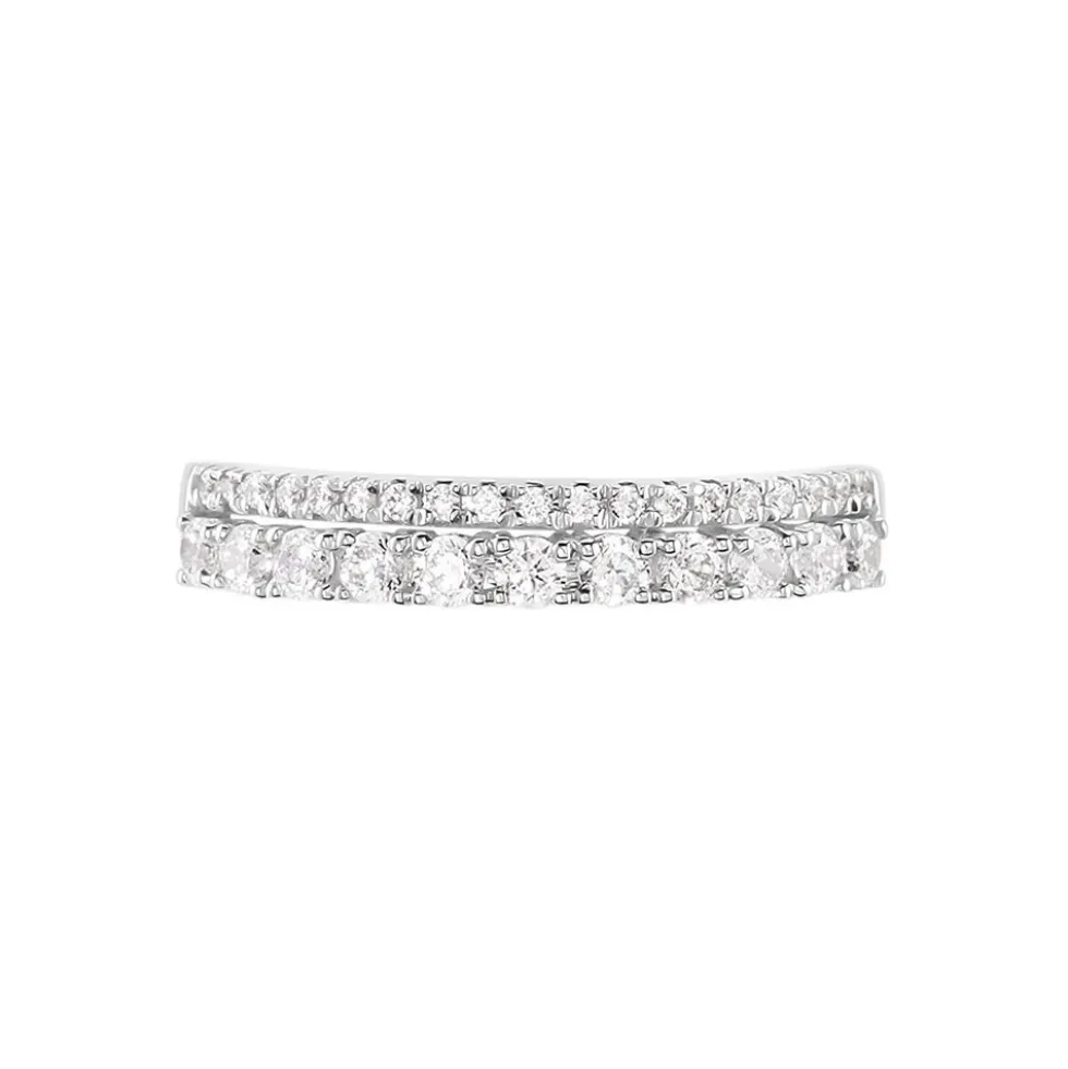 Bague The Crown Or Blanc Oxyde De Zirconium