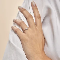 Bague Trilogie Or Blanc Diamant