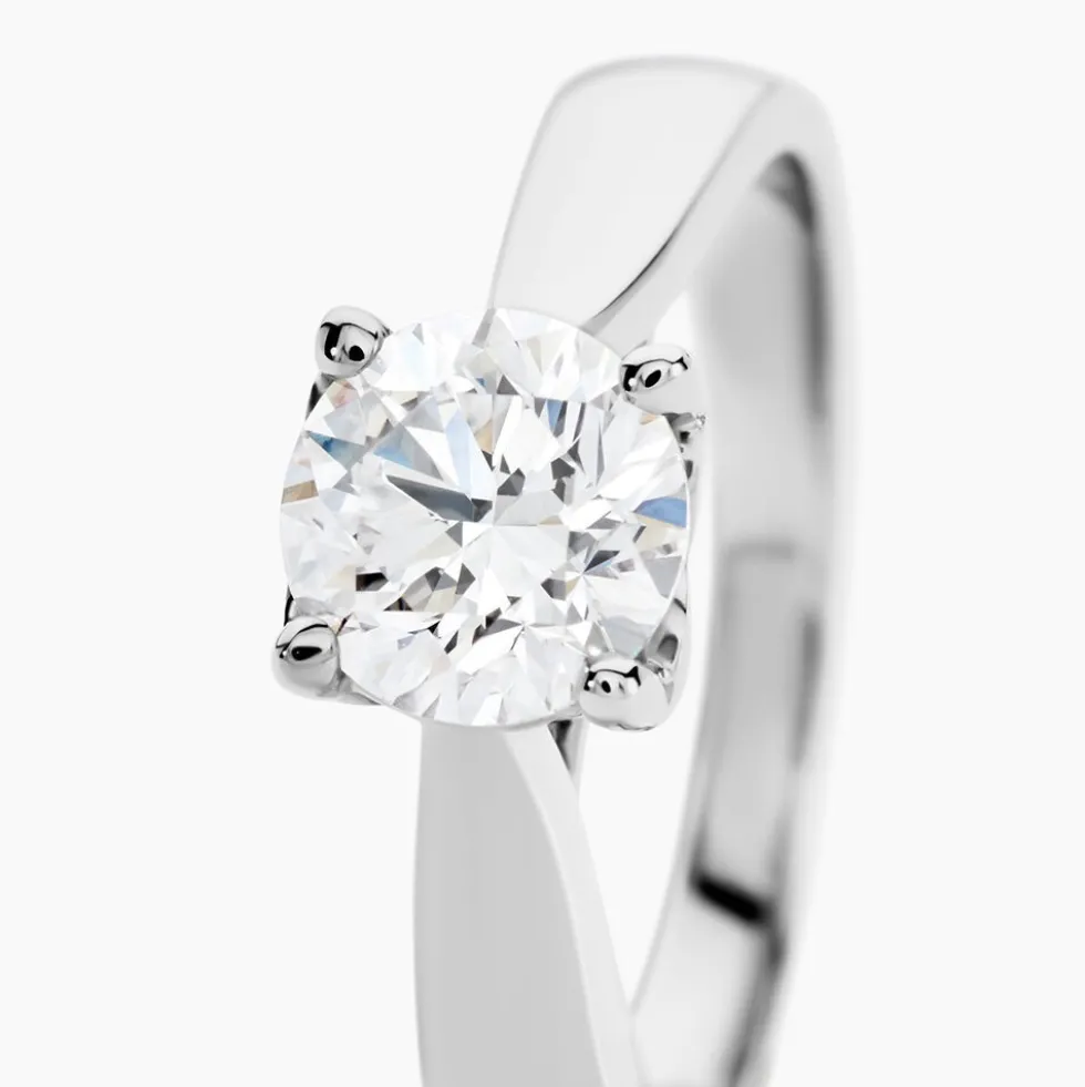 Bague Vicoeuria Ld Platine Blanc Diamant Synthétique