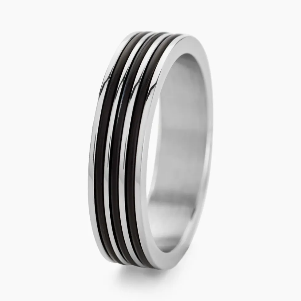 Bague Wallace Acier Blanc
