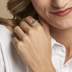 Bague Yoshie Argent Blanc