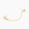 Bijou D'oreille Unitaire Pallas Or Jaune Oxyde De Zirconium