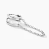 Bijou D'oreille Unitaire Stephie Argent Blanc