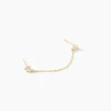 Bijou D'oreille Unitaire Candia Or Jaune Oxyde De Zirconium