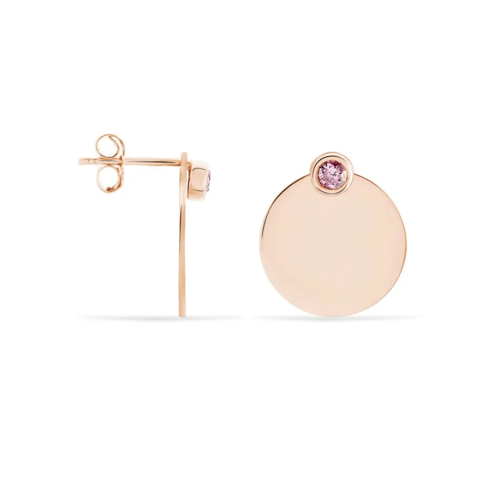 Bijoux D'oreilles Aleksandra Argent Rose Oxyde De Zirconium