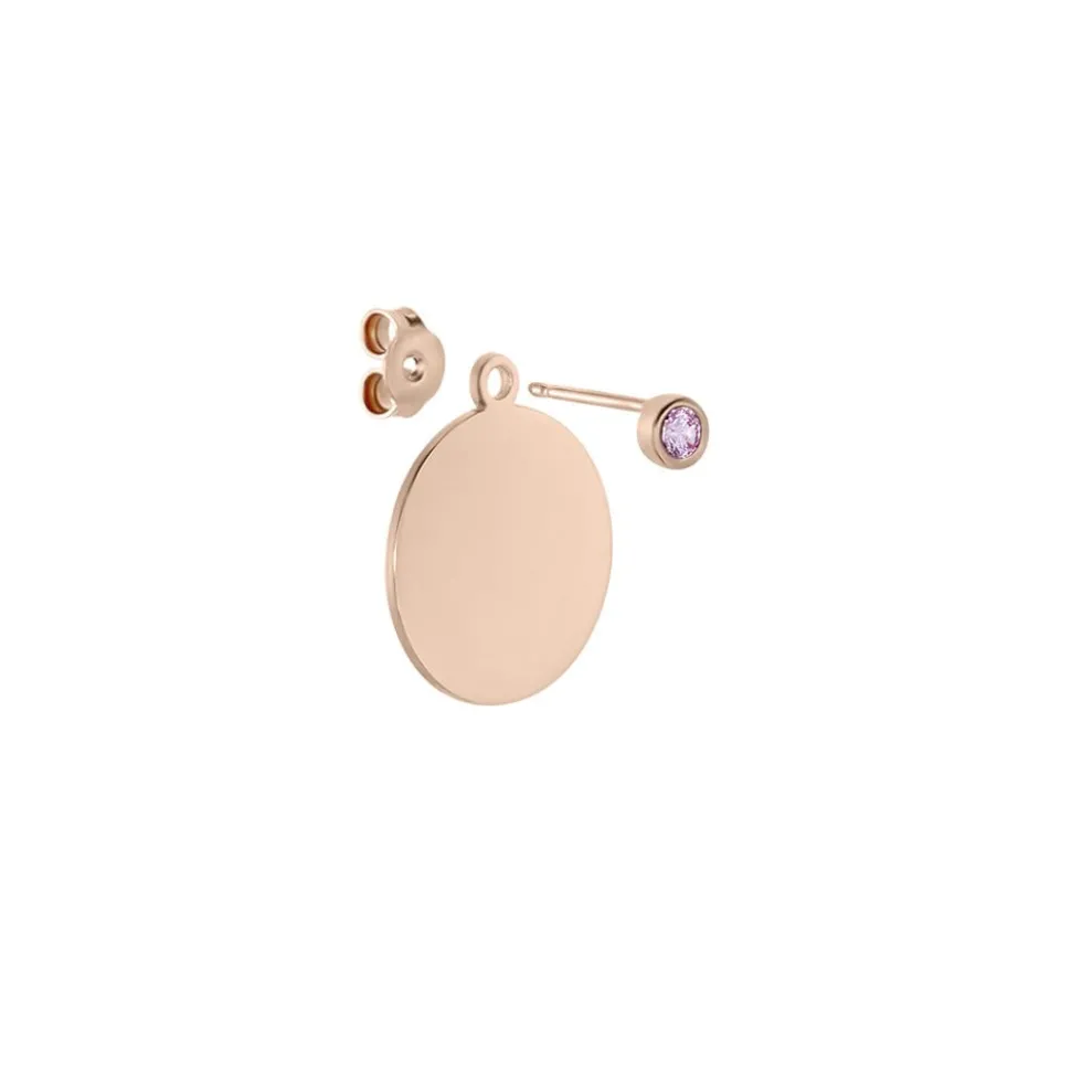 Bijoux D'oreilles Aleksandra Argent Rose Oxyde De Zirconium