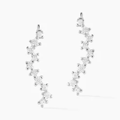 Bijoux D'oreilles Brandi Argent Rhodié Oxyde De Zirconium
