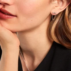 Bijoux D'oreilles Desert Argent Blanc Oxyde De Zirconium