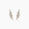 Bijoux D'oreilles Doline Plaqué Or Doré Oxyde De Zirconium