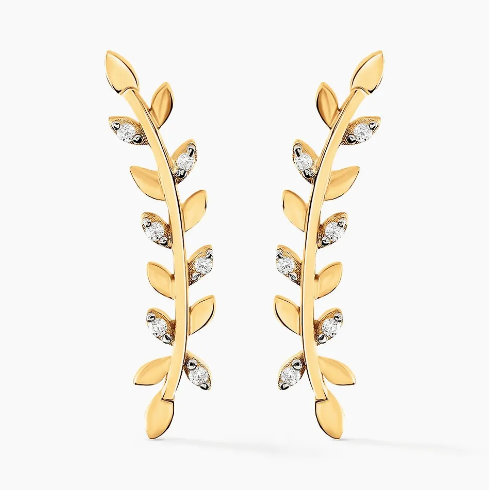 Bijoux D'oreilles Eloiza Or Jaune Oxyde De Zirconium