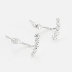 Bijoux D'oreilles Karoly Argent Blanc Oxyde De Zirconium