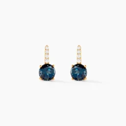 Bijoux D'oreilles Monroe Or Jaune Topaze Oxyde De Zirconium