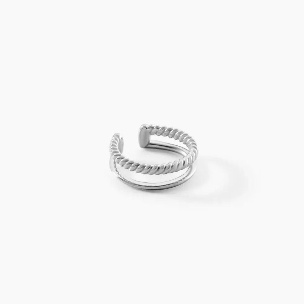 Bijoux D'Oreilles Poly Argent Blanc
