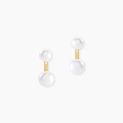 Bijoux D'oreilles Seona Or Jaune Perle De Culture