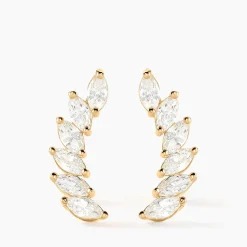 Bijoux D'oreilles Sparkle Or Jaune Oxyde De Zirconium