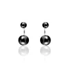 Bijoux D'oreilles Alyson Argent Blanc Céramique
