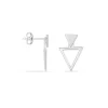 Bijoux D'oreilles Katie Argent Blanc