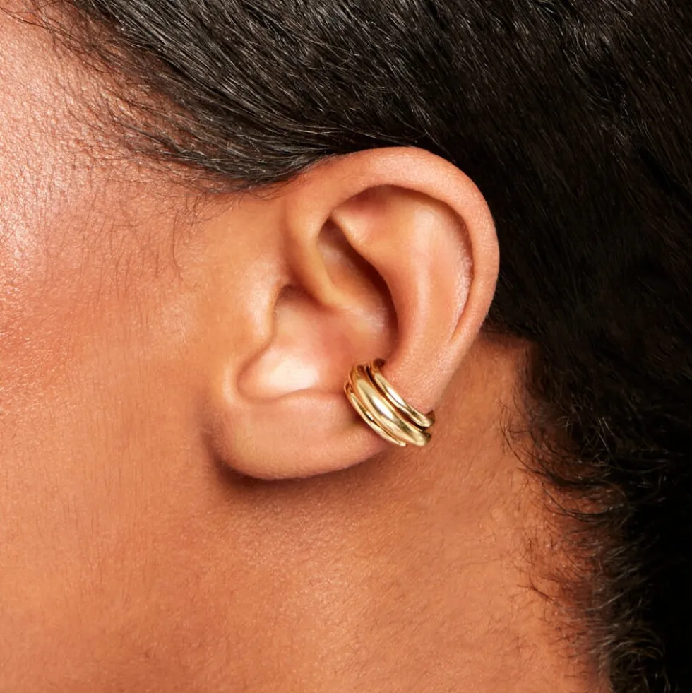 Bijoux D'Oreilles Mamamia Acier Jaune