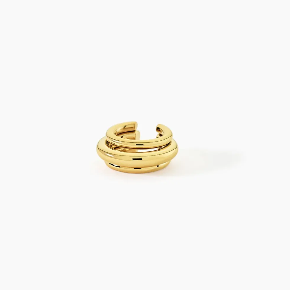 Bijoux D'Oreilles Mamamia Acier Jaune