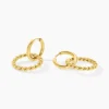 Bijoux D'oreilles Rhetta Acier Jaune
