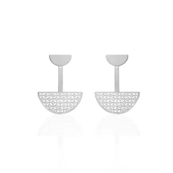 Bijoux D'oreilles Yelda Acier Blanc
