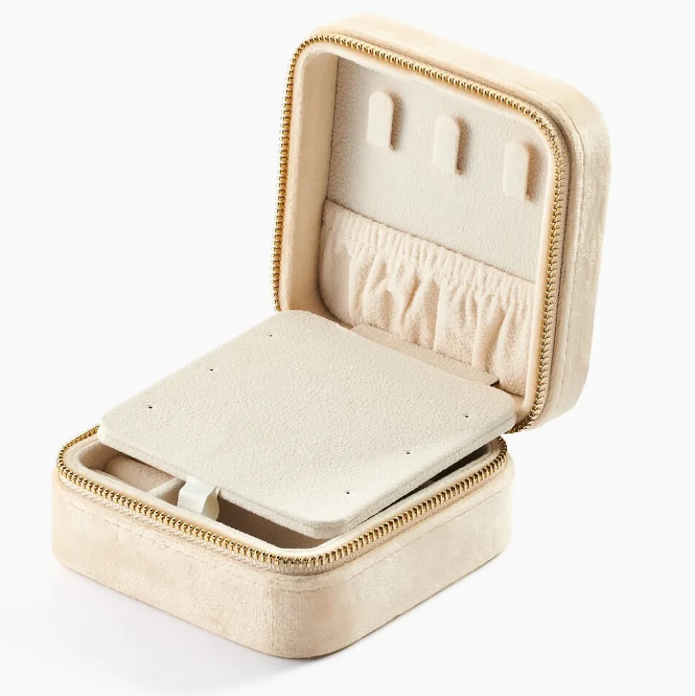 Boite à Bijou Tissu Beige