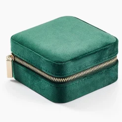 Boite à Bijou Tissu Vert