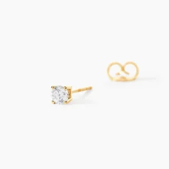 Boucle D'oreille Puce Unitaire Victoria Or Jaune Diamant