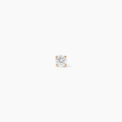 Boucle D'oreille Puce Unitaire Victoria Or Jaune Diamant