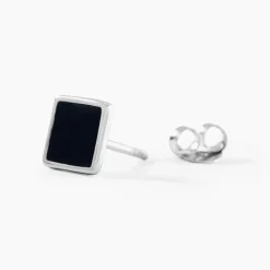 Boucle D'oreille Unitaire Argent Blanc Midas