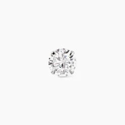 Boucle D'oreille Puce Unitaire Niels Argent Blanc Oxyde De Zirconium