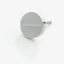Boucle D'oreille Puce Unitaire Acier Blanc Naomh