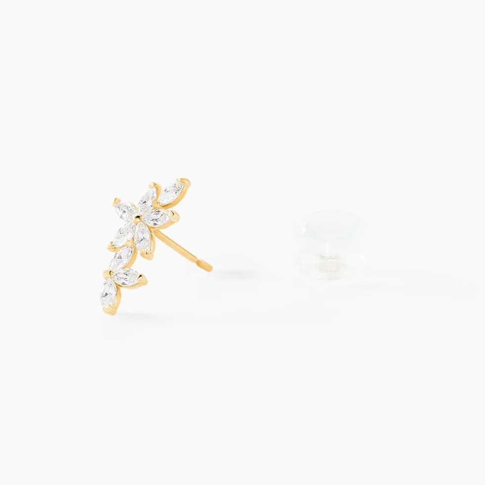 Boucle D'oreille Unitaire Kristjana Or Jaune Oxyde De Zirconium