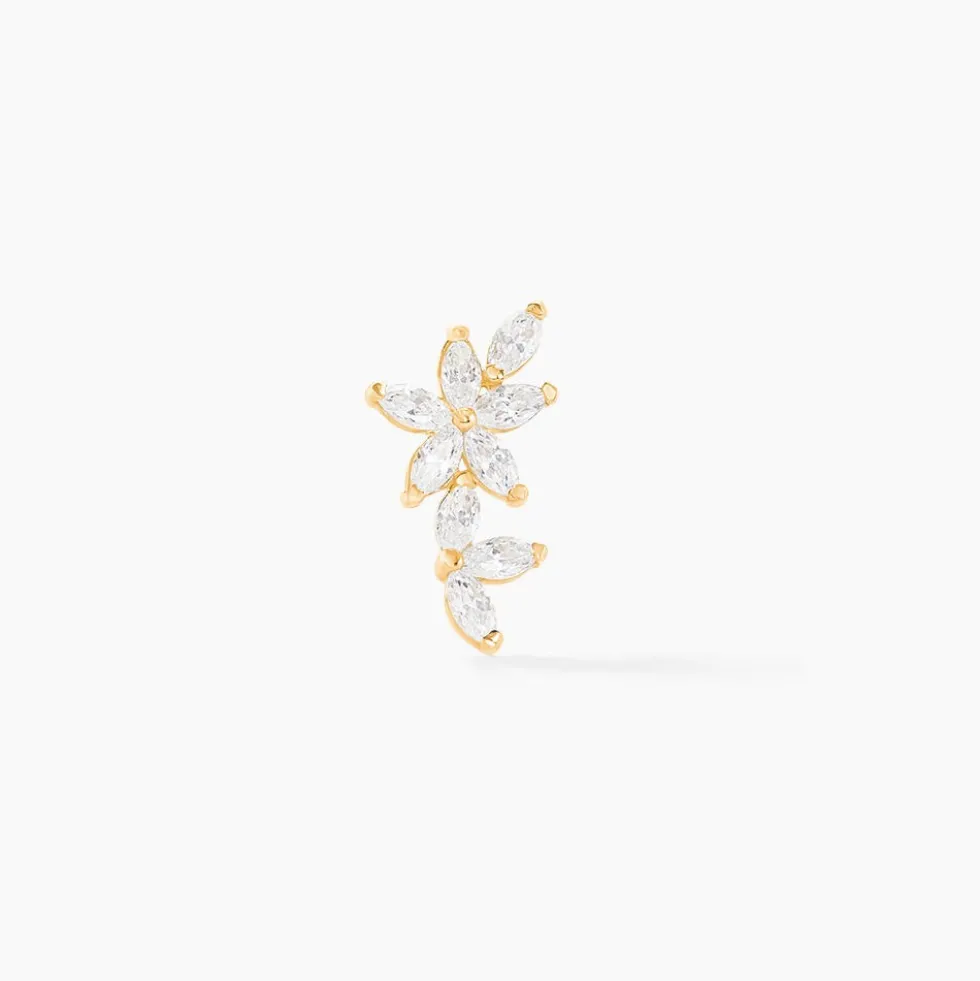 Boucle D'oreille Unitaire Kristjana Or Jaune Oxyde De Zirconium