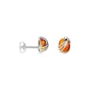 Boucles D'oreilles Argent Blanc Aleina Ambres