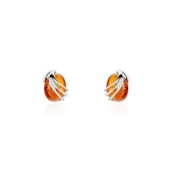 Boucles D'oreilles Argent Blanc Aleina Ambres