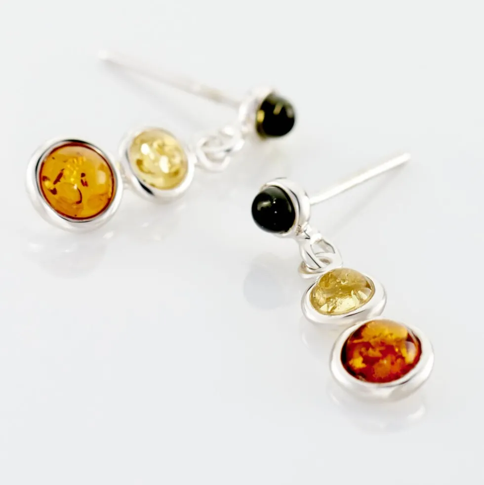 Boucles D'oreilles Argent Blanc Rosalie Ambres