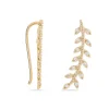 Boucles D'oreilles Grimpantes Fabrizia Plaqué Or Jaune Oxyde