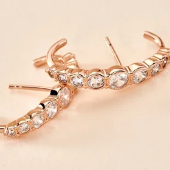 Boucles D'oreilles Liviu Argent Rose Oxyde De Zirconium