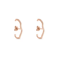 Boucles D'oreilles Lowri Argent Rose Oxyde De Zirconium