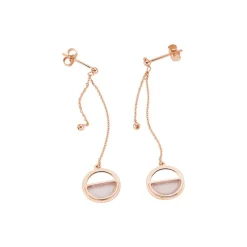 Boucles D'oreilles Or Rose Cendra Forme Cercle