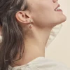 Boucles D'oreilles Pendantes Argent Blanc Ferima Ambre
