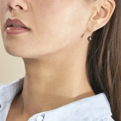 Boucles D'oreilles Pendantes Severiane Or Jaune Perle De Culture