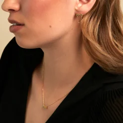 Boucles D'Oreilles Pendantes Poem Argent Jaune Péridot