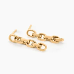 Boucles D'oreilles Pendantes Lilla Plaqué Or Jaune