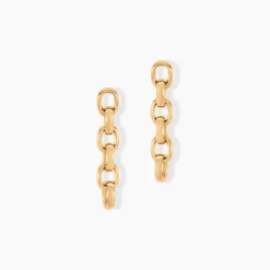Boucles D'oreilles Pendantes Lilla Plaqué Or Jaune
