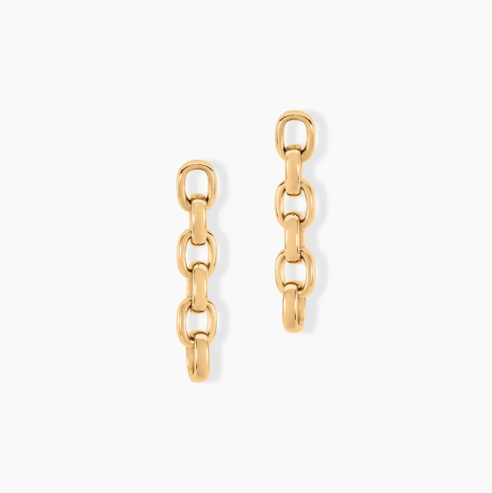 Boucles D'oreilles Pendantes Lilla Plaqué Or Jaune