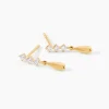 Boucles D'Oreilles Pendantes Johanie Or Jaune Oxyde De Zirconium