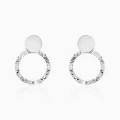 Boucles D'oreilles Pendantes Merrilie Argent Blanc
